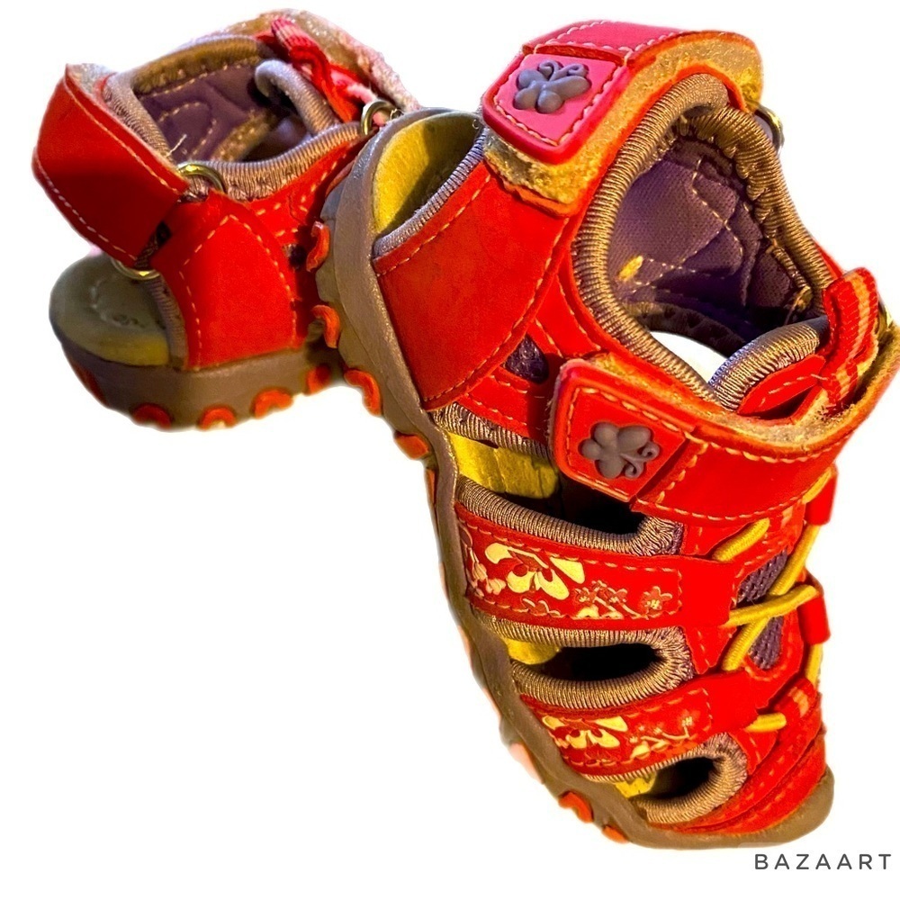 APAKOWA Girls Sandals, Velcro, Walking, Pink, Purple, Sz 5, EU 21​​​​, Hiking